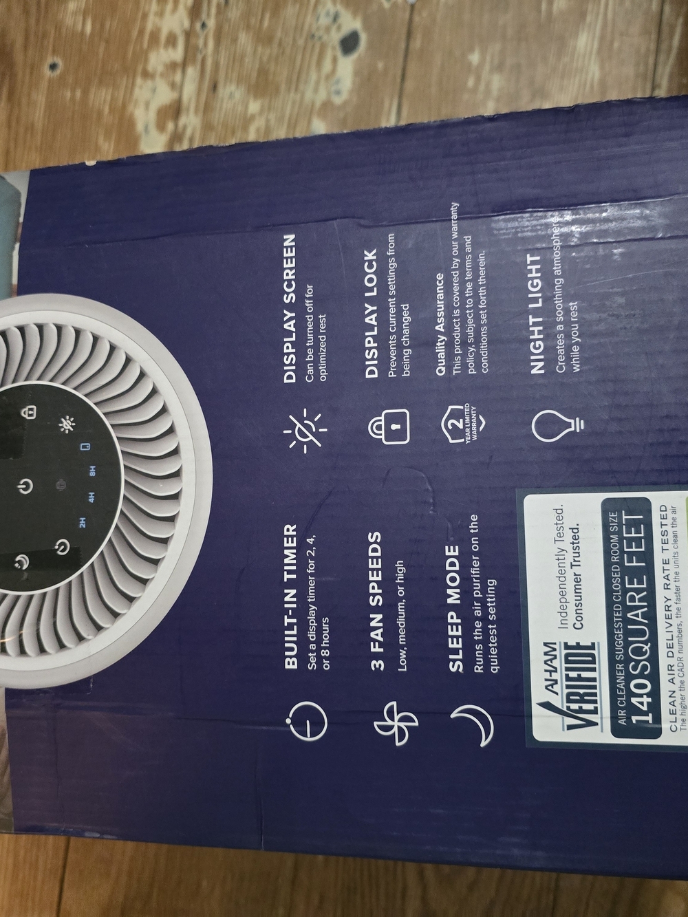 Levoit Core 200S-P Smart Air Purifier Gray – WiFi, Quiet, Smoke Odor & Dust